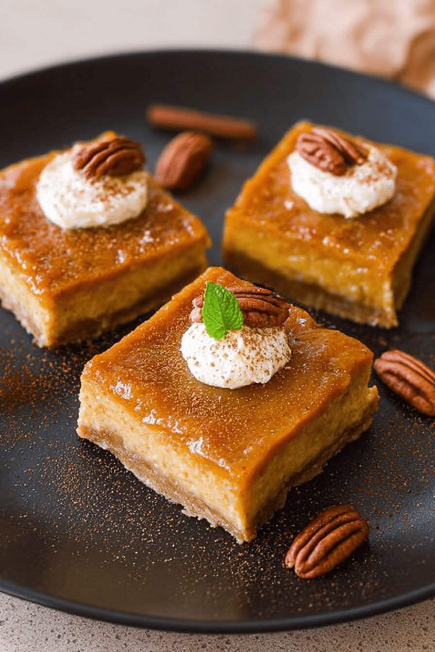 Easy Pumpkin Brulee Cheesecake Bars for Fall Gatherings